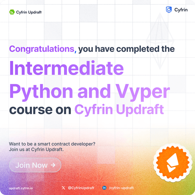 Intermediate Python and Vyper