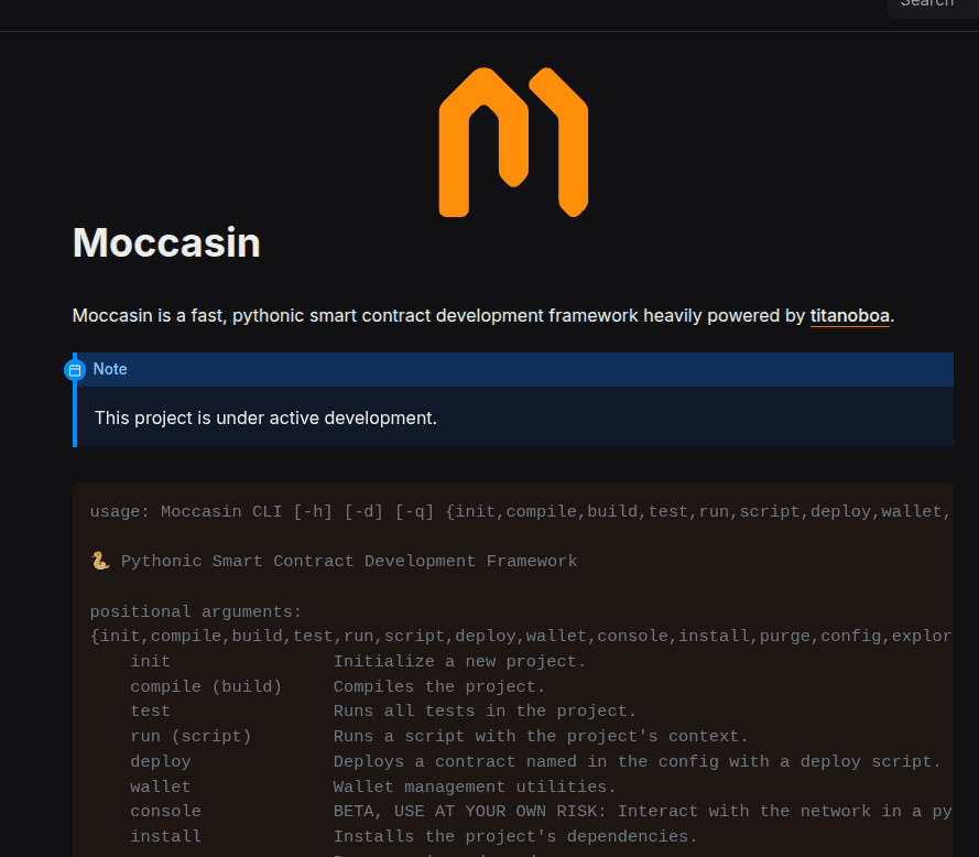 Moccasin Screenshot